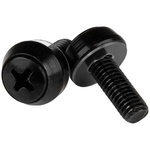 StarTech Zestaw śrubki M6 x 12mm/podkładki - 50kpl. Czarne (CABSCREWSM6B)