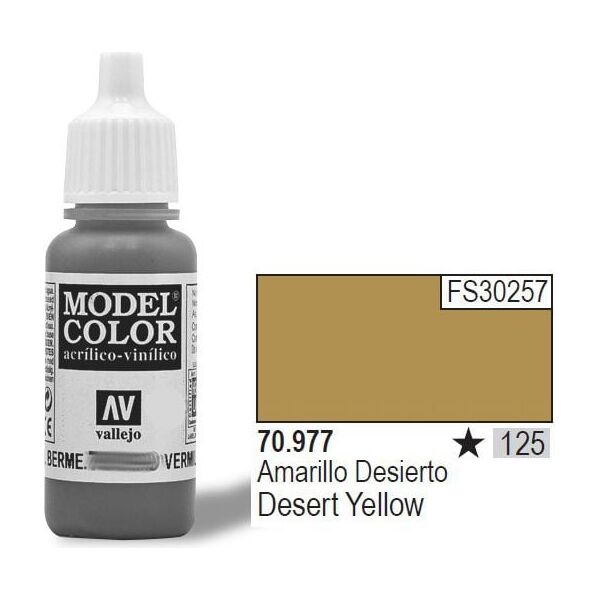 Vallejo Farba Nr125 Desert Yellow 17ml