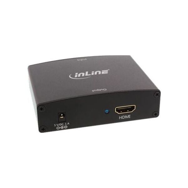 Adapter AV InLine HDMI - D-Sub (VGA) + Jack 3.5mm czarny (65004)