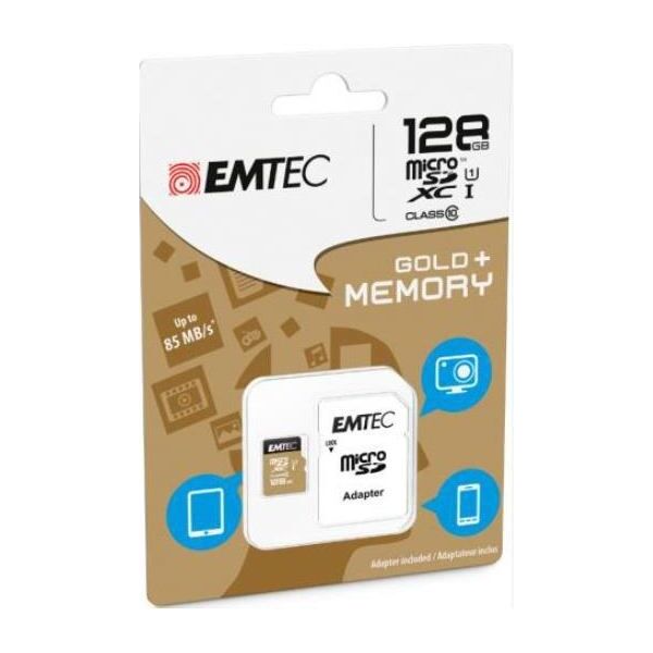 Karta Emtec Elite Gold MicroSDXC 128 GB Class 10 UHS-I/U1  (ECMSDM128GXC10GP)