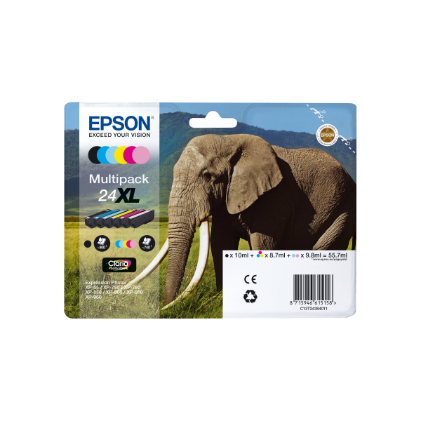 Tusz Epson Tusz Multipack 6 kolorów 24XL Claria Photo HD (C13T24384011)