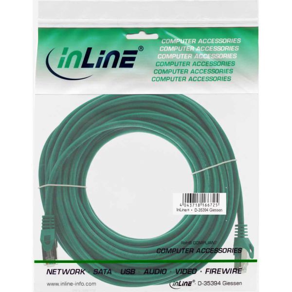 InLine Patchcord SF/UTP, Cat.5e, zielony 20m (72520G)