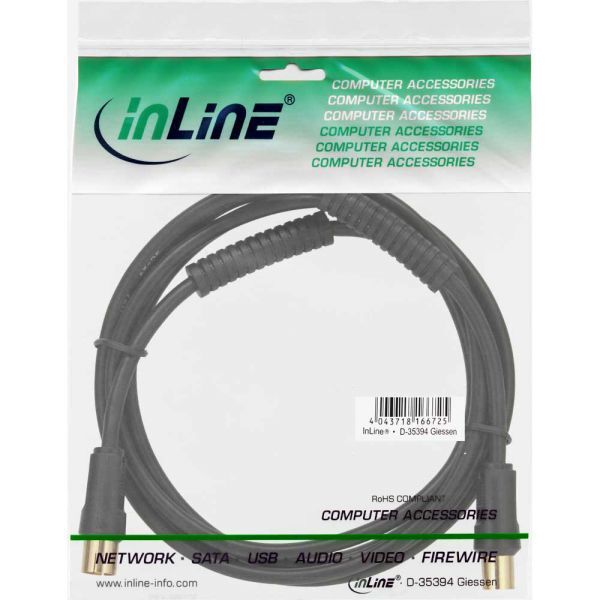 Kabel InLine Antenowy 7m czarny (69407P)