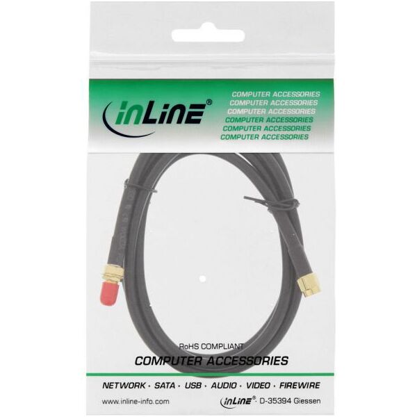 InLine Antenowy (F) 1m czarny (40861)