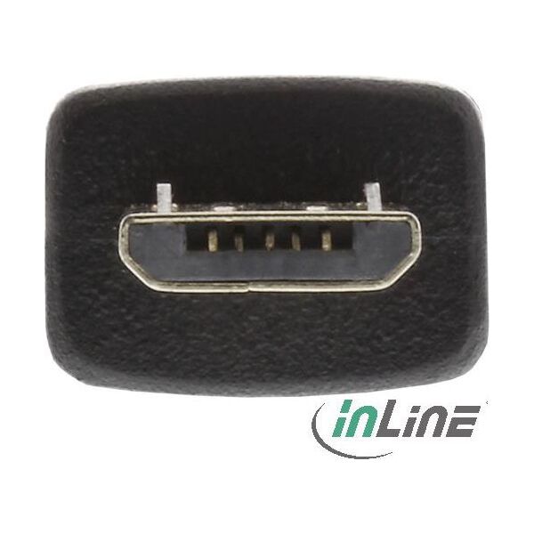 Kabel USB InLine USB-A - microUSB 2 m Czarny (31720Q)