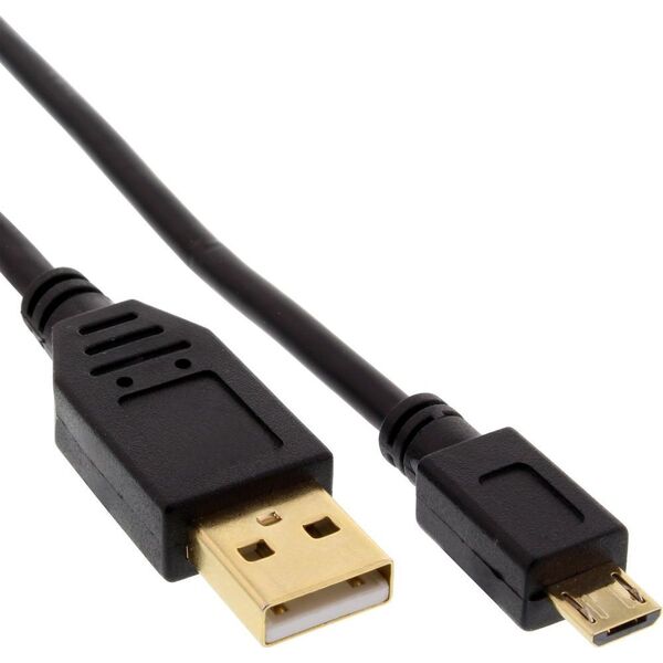 Kabel USB InLine USB-A - microUSB 2 m Czarny (31720P)