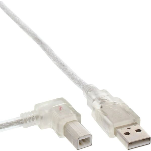 Kabel USB InLine USB-A - USB-B 2 m Przezroczysty (34520L)