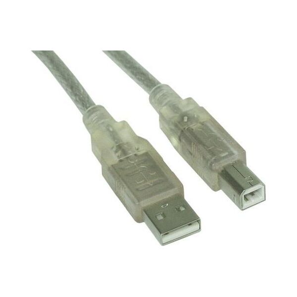 Kabel USB InLine USB-A - USB-B 3 m Przezroczysty (34535T)