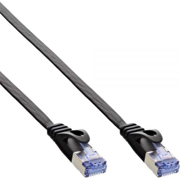 InLine Patchcord Płaski U/FTP, Cat.6A, czarny 2m (71802S)