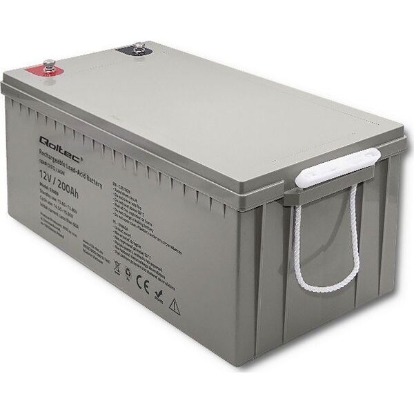 Qoltec Akumulator AGM | 12V | 200Ah | max. 3000A