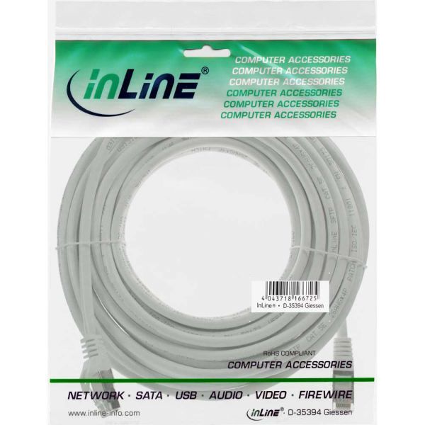 InLine Patchcord SF/UTP Cat.5e, biały 30m (72530W)