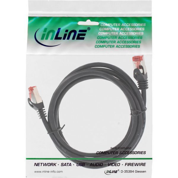 InLine Patchord Crosover S/FTP, Cat.6, czarny, 15m (73615X)