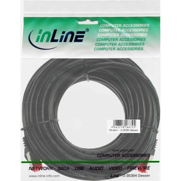 InLine Patchcord S/FTP, PiMF, Cat.6, 250MHz, PVC, czarny 10m (76400S)