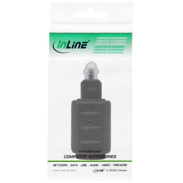 Adapter AV InLine Toslink - Jack 3.5mm czarny (89907)