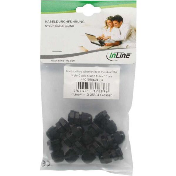 Organizer InLine Dławik Czarny 10 sztuk  (44010B)