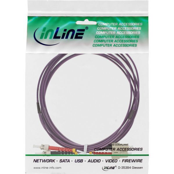 InLine Patchcord światłowodowy SC/ST, 50/125µm, OM4 10m (82510P)