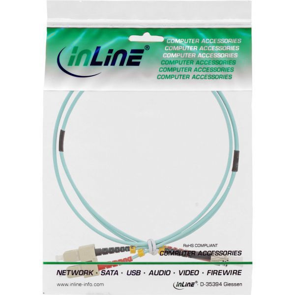InLine Patchcord światłowodowy SC/ST, 50/125µm, OM3 5m (82505O)