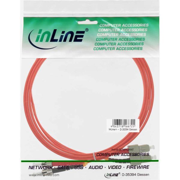 InLine Patchcord światłowodowy SC/ST, 50/125µm, OM2, 0.5m (82504)