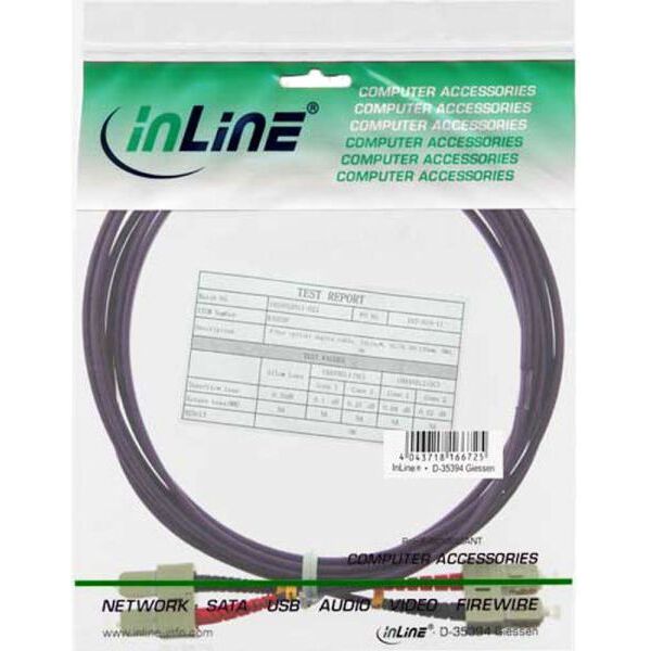 InLine Patchcord światłowodowy SC/SC, 50/125µm, OM4 25m (83525P)