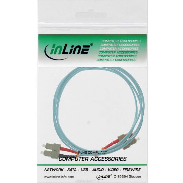 InLine Patchcord światłowodowy SC/SC, 50/125µm, OM3 5m (83505O)