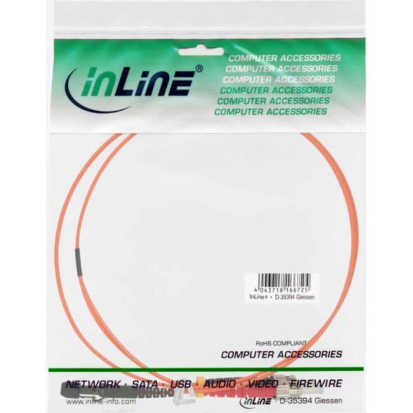 InLine Patchcord światłowodowy MTRJ/ST , 50/125µm, OM2, 2m (87352)