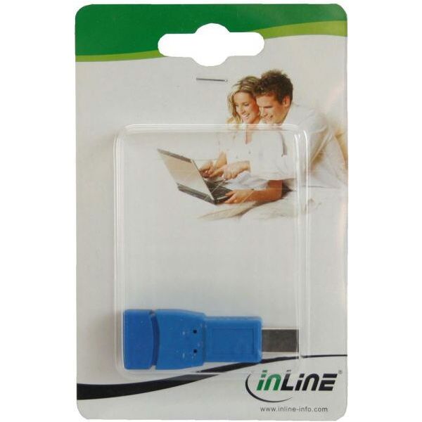 Adapter USB InLine USB - USB-B Niebieski  (35300D)