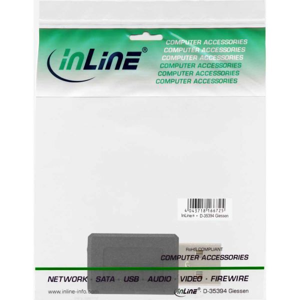 Adapter USB InLine miniUSB - USB Czarny  (33500A)