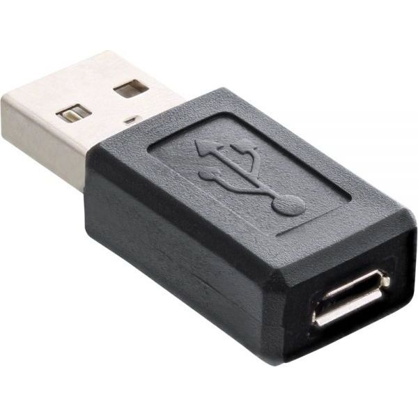 Adapter USB InLine microUSB - USB Czarny  (31612)