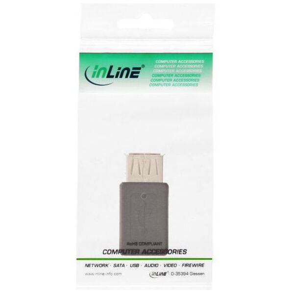 Adapter USB InLine microUSB - USB Czarny  (31613)