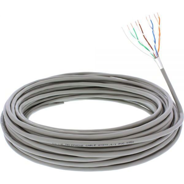InLine Kabel Telefoniczny 8 żył, 4x2x06mm, ekranowany, 25m (69987C)