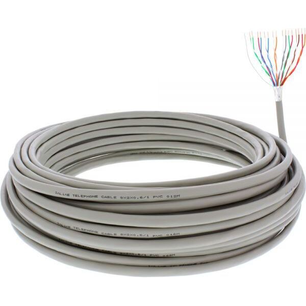 InLine Kabel Telefoniczny 16 żył, 8x2x06mm, ekranowany, 25m (69978C)