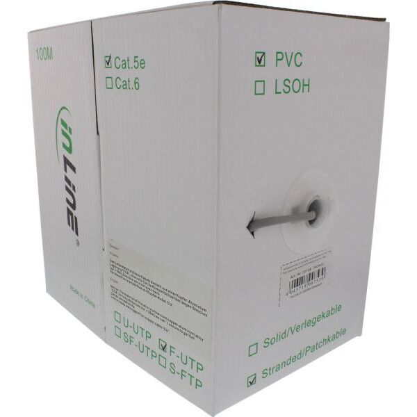 InLine Patchcabel F/UTP, Cat.5e, AWG26, CCA, PVC, 100m (72198)