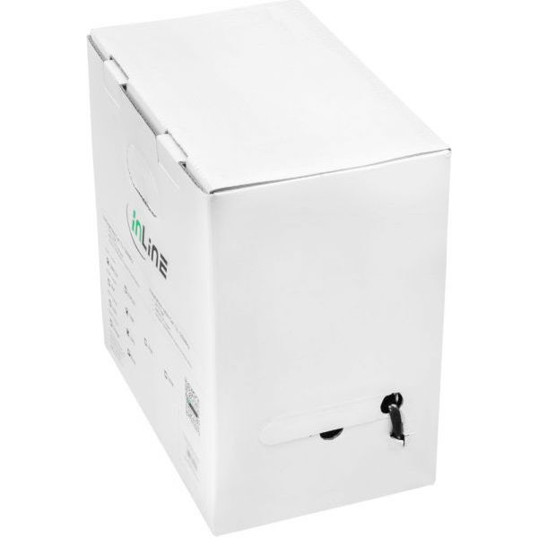 InLine Kabel instalacyjny S/FTP, PiMF, Cat.7a, AWG 23, Copper, 1200 Mhz, PE, czarny, 100m (70100P)