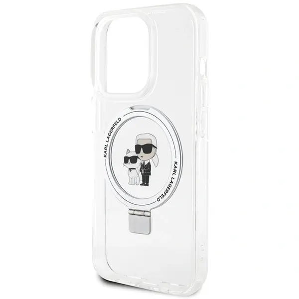 Karl Lagerfeld case for iPhone 15 Pro 6,1&quot; KLHMP15LHMRSKCH white HC MAGSAFE RINGSTAND KC 3666339168896