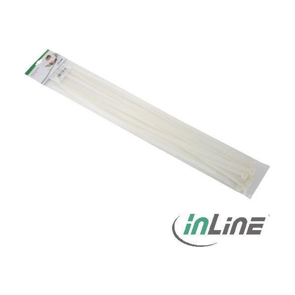 Organizer InLine Opaska zaciskowa Biały 10 sztuk  (59963D)