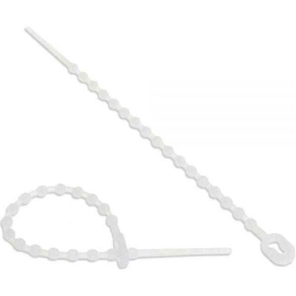 Organizer InLine Opaska zaciskowa Biały 100 sztuk  (59977B)