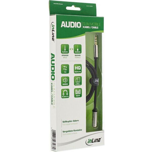 Kabel InLine Jack 3.5mm - Jack 3.5mm 1m srebrny (99231)