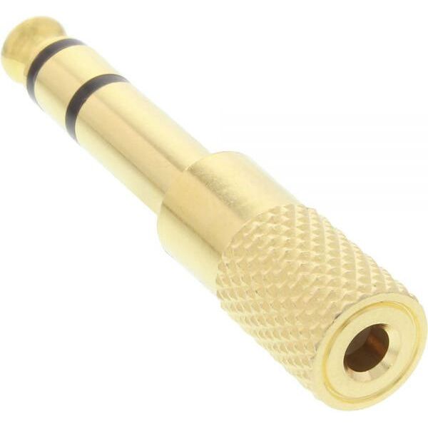 Adapter AV InLine Jack 3.5mm - Jack 6.3mm złoty (99305P)