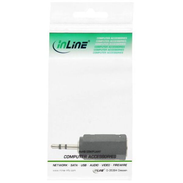 Adapter AV InLine Jack 2.5mm - Jack 3.5mm czarny (99308)