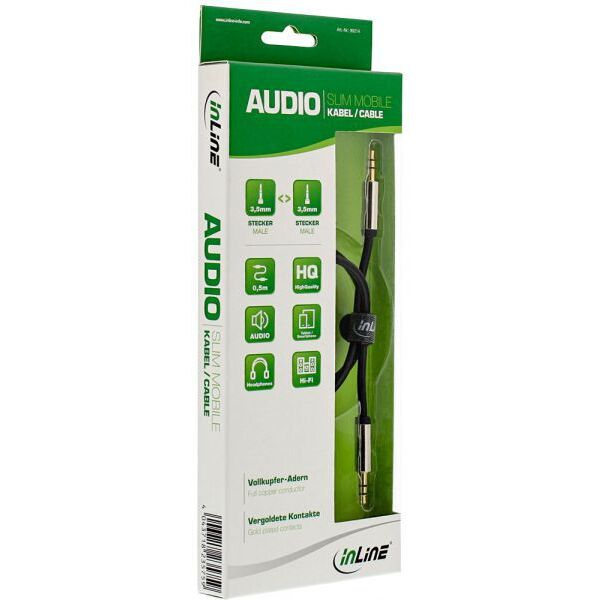 Kabel InLine Jack 3.5mm - Jack 3.5mm 5m srebrny (99215)