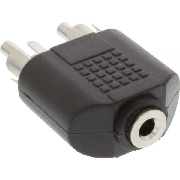 Adapter AV InLine Jack 3.5mm - RCA (Cinch) x2 czarny (99343)