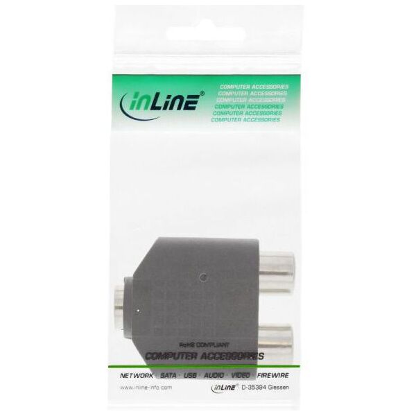 Adapter AV InLine Jack 3.5mm - RCA (Cinch) x2 czarny (99338)