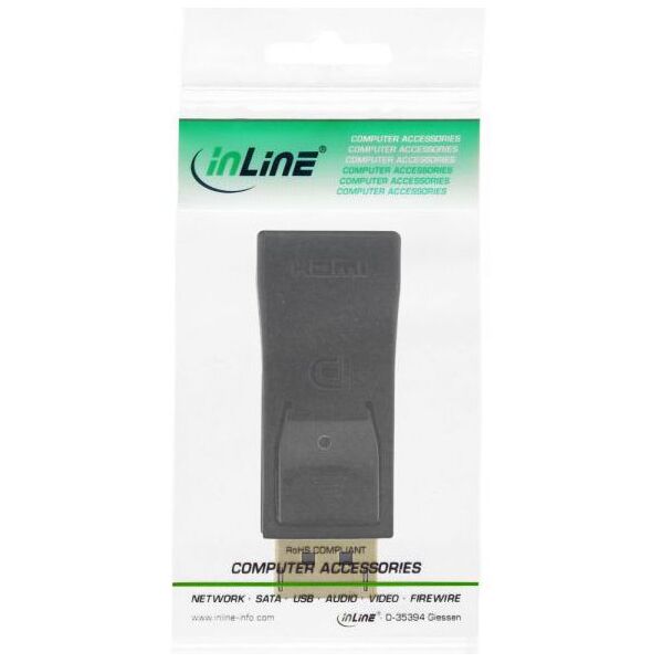 Adapter AV InLine DisplayPort - HDMI czarny (17198J)
