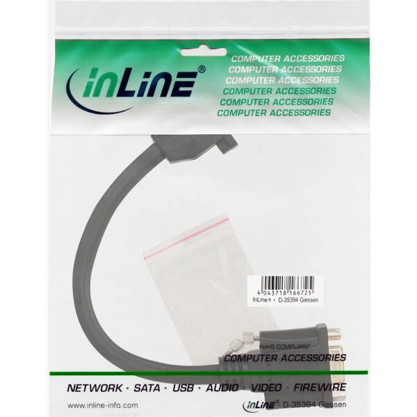 Adapter AV InLine D-Sub (VGA) - D-Sub (VGA) czarny (17302G)