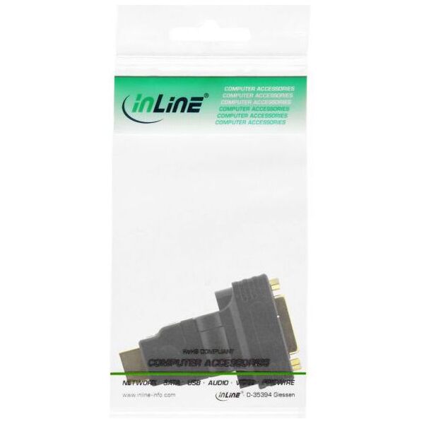 Adapter AV InLine HDMI - DVI-D czarny (17670W)