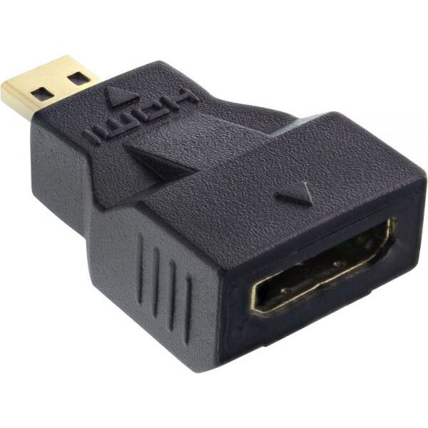 Adapter AV InLine HDMI Micro - HDMI Mini czarny (17690C)