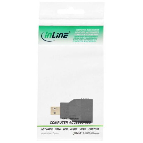 Adapter AV InLine HDMI Micro - HDMI Mini czarny (17690C)