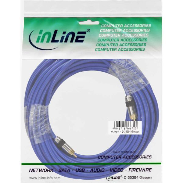 Kabel Intos RCA (Cinch) - RCA (Cinch) 20m niebieski (89420P)