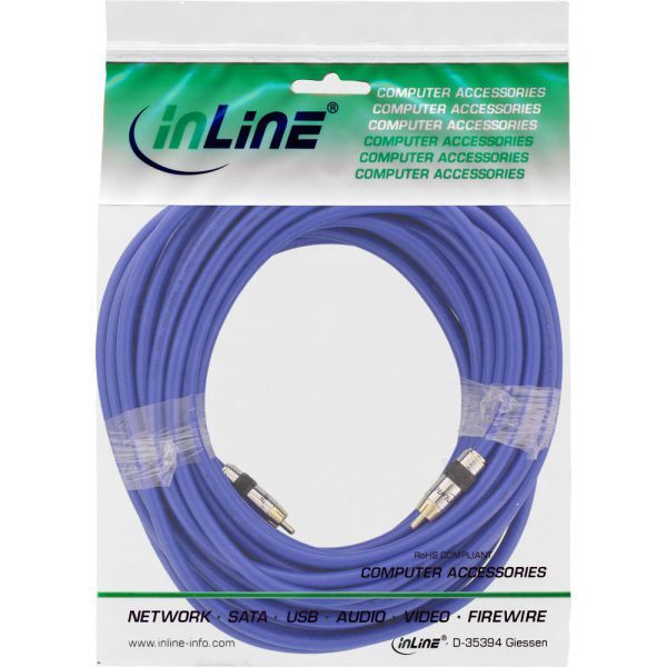 Kabel Intos RCA (Cinch) - RCA (Cinch) 20m niebieski (89820P)