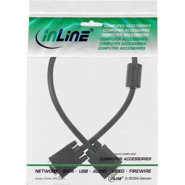 Kabel InLine D-Sub (VGA) - D-Sub (VGA) 0.3m czarny (17803B)